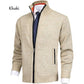 2024 Fall Sale 50% OFF🔥 Men's Solid Color Standing Collar Fashion Cardigan Sweater Knit Jacket