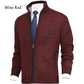 2024 Fall Sale 50% OFF🔥 Men's Solid Color Standing Collar Fashion Cardigan Sweater Knit Jacket