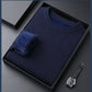 High quality solid color thick cashmere men's sweater