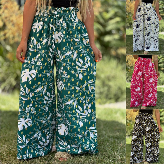 Women's Printed Wide Leg Pants