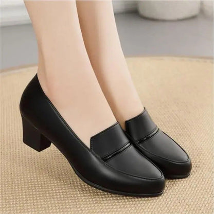 Women's Soft Closed Toe Medium Heel Shoes