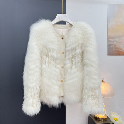 Women's Button-Down Fluffy Short Coat